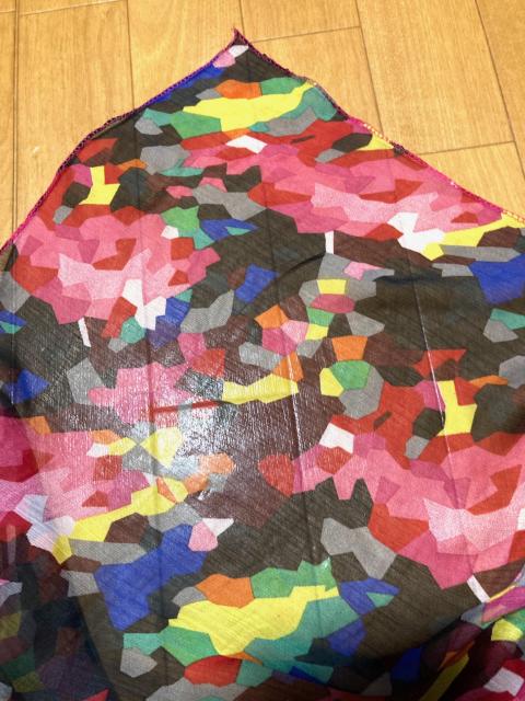 新品 スカーフ  オーガンジー 幾何学模様 ストール < 女性ファッション  新品 スカーフ  オーガンジー 幾何学模様 ストール < 女性ファッションの