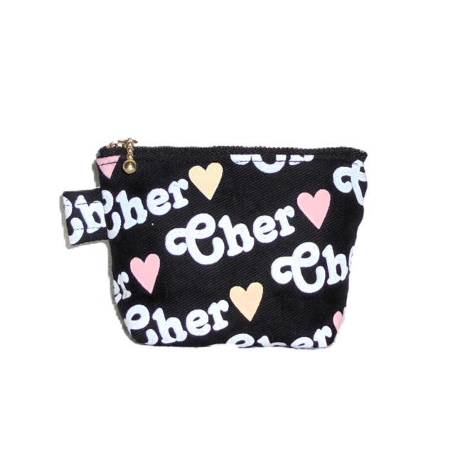 【13p幅ミニファスナーポーチ】 リメイク◆Cher◆シェル・黒ブラック◆ < 女性ファッション 【13p幅ミニファスナーポーチ】 リメイク◆Cher◆シェル・黒ブラック◆ < 女性ファッションの