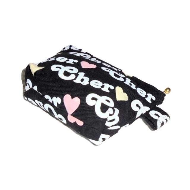 【13p幅ミニファスナーポーチ】 リメイク◆Cher◆シェル・黒ブラック◆ < 女性ファッション 【13p幅ミニファスナーポーチ】 リメイク◆Cher◆シェル・黒ブラック◆ < 女性ファッションの