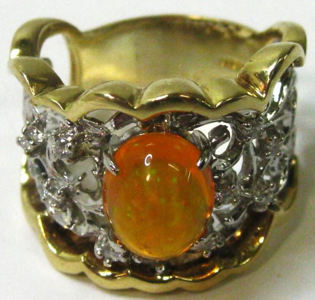 K18Pt900リング ファイアオパール 2.48ctダイヤ0.18ct #17 < 女性アクセサリー/時計 K18Pt900リング ファイアオパール 2.48ctダイヤ0.18ct #17 < 女性アクセサリー/時計の