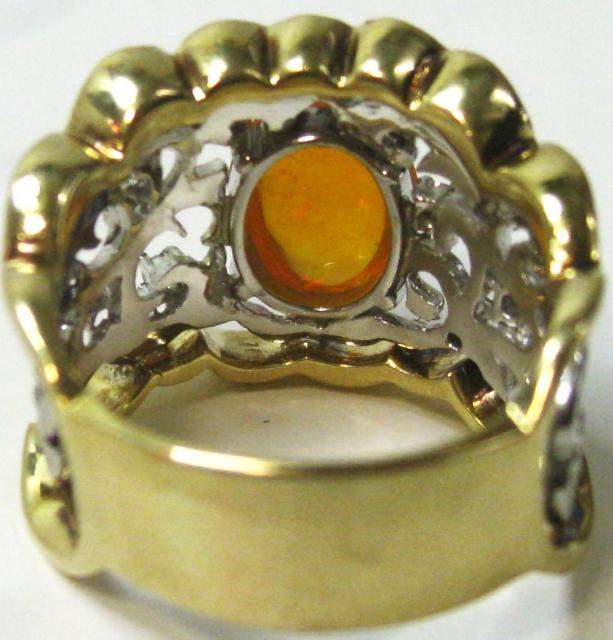 K18Pt900リング ファイアオパール 2.48ctダイヤ0.18ct #17 < 女性アクセサリー/時計 K18Pt900リング ファイアオパール 2.48ctダイヤ0.18ct #17 < 女性アクセサリー/時計の