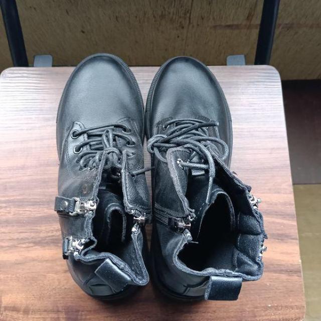 新品 24.5cm レディース ブーツ ブラック 厚底 シューズ ショートブーツ < 女性ファッション 新品 24.5cm レディース ブーツ ブラック 厚底 シューズ ショートブーツ < 女性ファッションの