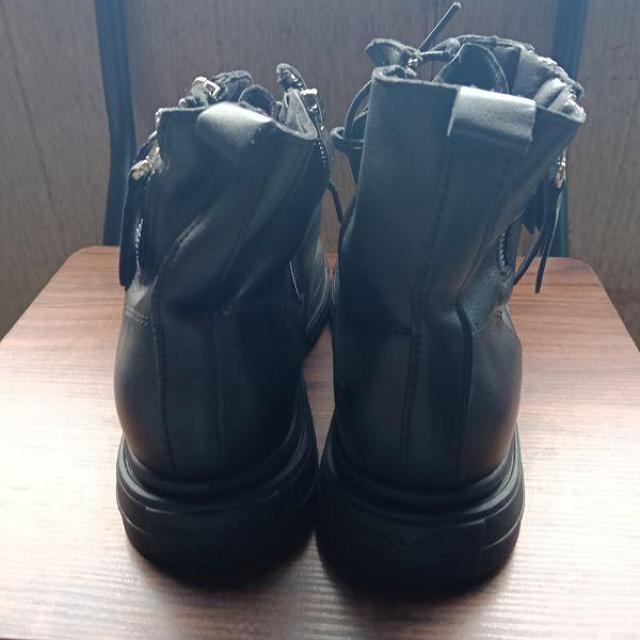 新品 24.5cm レディース ブーツ ブラック 厚底 シューズ ショートブーツ < 女性ファッション 新品 24.5cm レディース ブーツ ブラック 厚底 シューズ ショートブーツ < 女性ファッションの