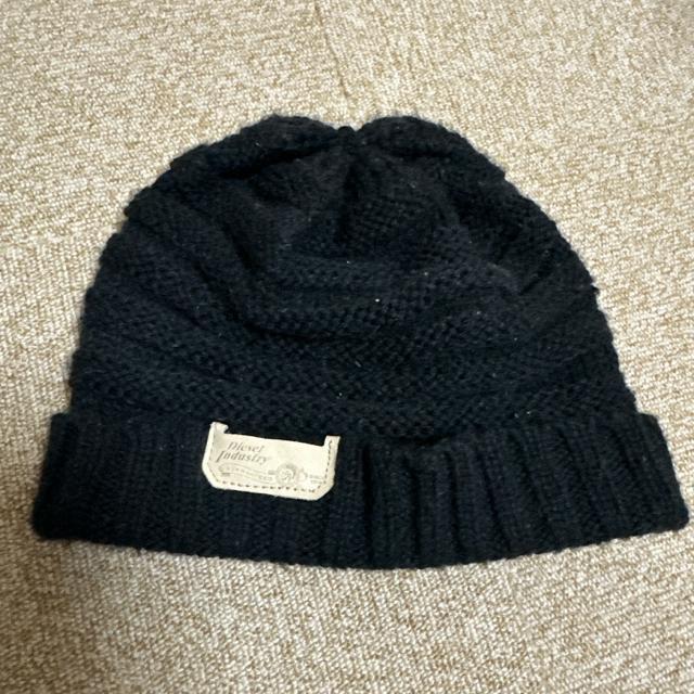 DIESEL黒ニット帽 < 男性ファッション DIESEL黒ニット帽 < 男性ファッションの