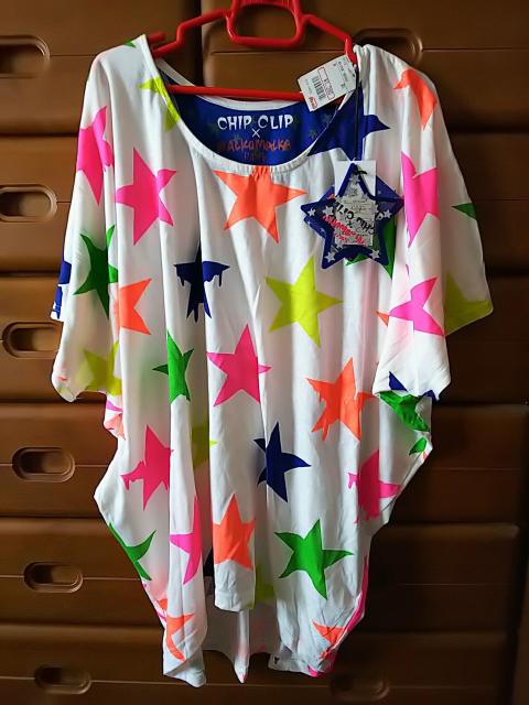 星総柄*☆*ビッグTシャツo(^▽^)o < 女性ファッション  星総柄*☆*ビッグTシャツo(^▽^)o  < 女性ファッションの