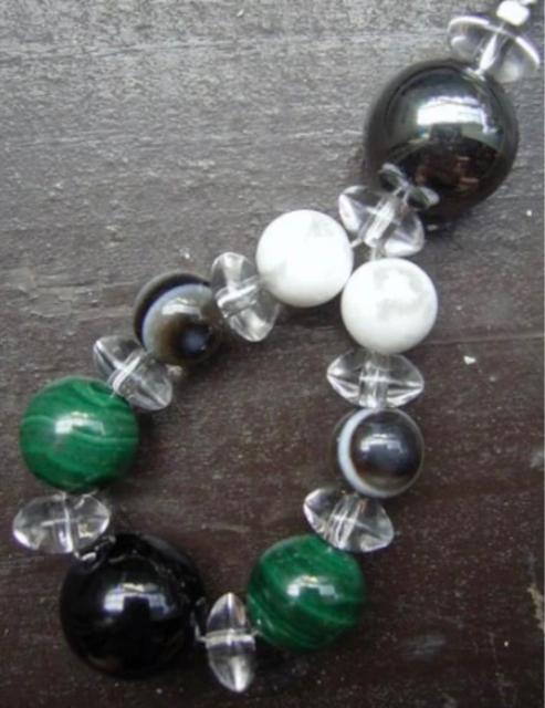 黒水晶・モリオンxマラカイトx天眼石ストラップ 天然石 < 家電/AV 黒水晶・モリオンxマラカイトx天眼石ストラップ 天然石 < 家電/AVの