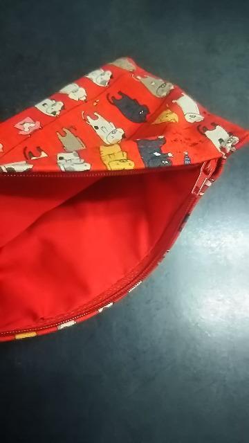ハンドメイド ポーチ 【吊られ猫柄】 < 女性ファッション  ハンドメイド ポーチ 【吊られ猫柄】 < 女性ファッションの