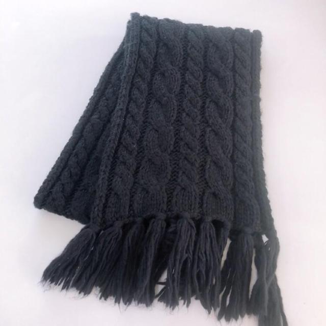 ◆GU/ジーユー◆完売品!!ケーブルニットマフラー★ブラックF*ungrid似♪ < ブランド  ◆GU/ジーユー◆完売品!!ケーブルニットマフラー★ブラックF*ungrid似♪ < ブランドの