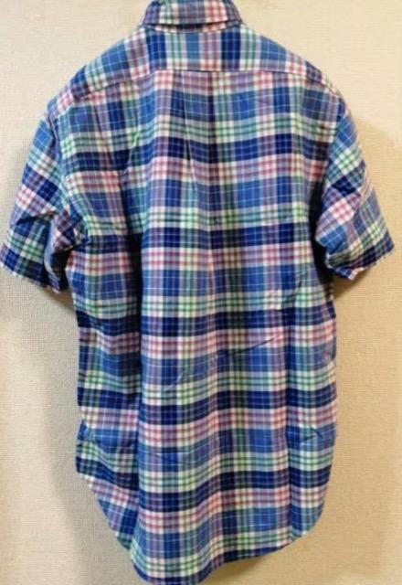 品薄素敵特価未使用に近いラルフローレンシャツチェックブルー系ワイシャツ半袖刺繍ロゴ大活躍好感度アップ清楚カットソー Tシャツ < ブランド  品薄素敵特価未使用に近いラルフローレンシャツチェックブルー系ワイシャツ半袖刺繍ロゴ大活躍好感度アップ清楚カットソー Tシャツ < ブランドの