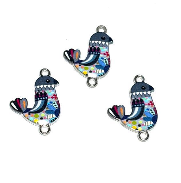 1681 鳩 鳥 グレー3個 ダブルカン 金属パーツ アクセサリーチャーム ハンドメイド材料 プリント樹脂 < ペット/手芸/園芸 1681 鳩 鳥 グレー3個 ダブルカン 金属パーツ アクセサリーチャーム ハンドメイド材料 プリント樹脂 < ペット/手芸/園芸の