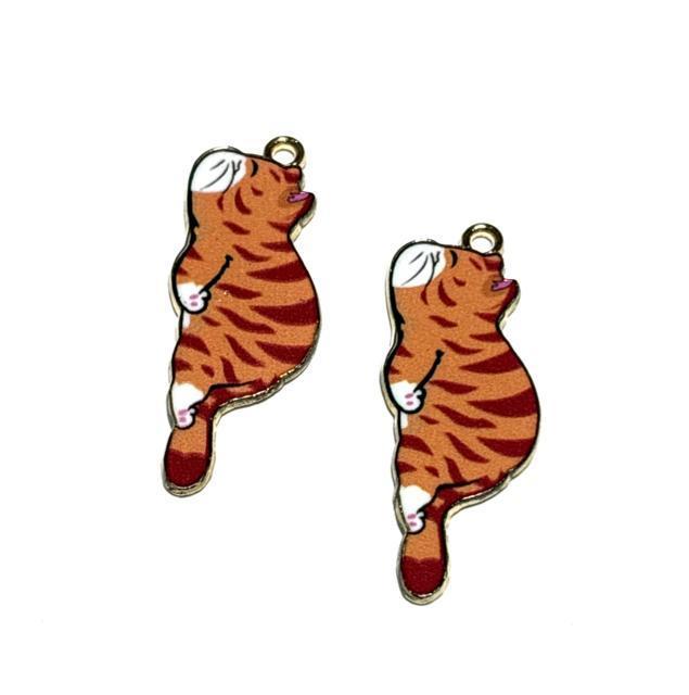 5230 居眠り猫ちゃん 茶2個 金属パーツ アクセサリーチャーム ハンドメイド材料 ネコねこ < ペット/手芸/園芸 5230 居眠り猫ちゃん 茶2個 金属パーツ アクセサリーチャーム ハンドメイド材料 ネコねこ < ペット/手芸/園芸の