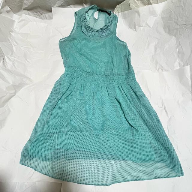 【美色】ZARA Trafaluc フレアワンピース 膝下丈 ターコイズ系 M < ブランド 【美色】ZARA Trafaluc フレアワンピース 膝下丈 ターコイズ系 M < ブランドの
