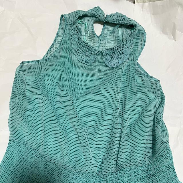 【美色】ZARA Trafaluc フレアワンピース 膝下丈 ターコイズ系 M < ブランド 【美色】ZARA Trafaluc フレアワンピース 膝下丈 ターコイズ系 M < ブランドの