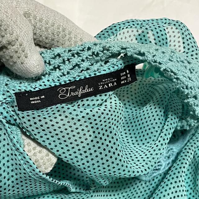 【美色】ZARA Trafaluc フレアワンピース 膝下丈 ターコイズ系 M < ブランド 【美色】ZARA Trafaluc フレアワンピース 膝下丈 ターコイズ系 M < ブランドの