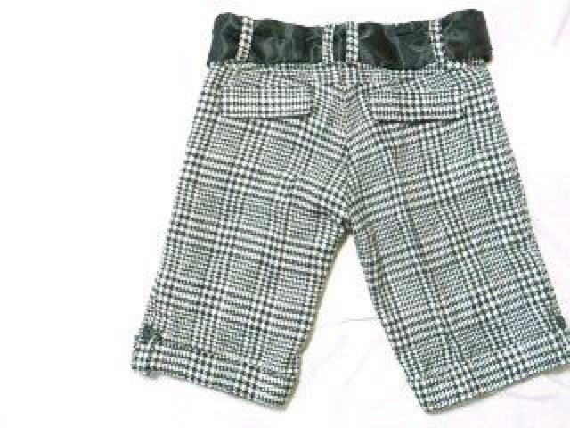 《New》CanCam★サテンリボンベルト付・千鳥格子柄*ハーフパンツ<w61> < 女性ファッション  《New》CanCam★サテンリボンベルト付・千鳥格子柄*ハーフパンツ<w61> < 女性ファッションの