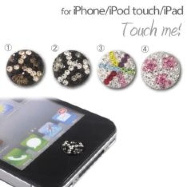 iPhone.iPod touch.iPadに♪スワロフスキー タッチボタン ホワイトレオパードA < 家電/AV  iPhone.iPod touch.iPadに♪スワロフスキー タッチボタン ホワイトレオパードA  < 家電/AVの