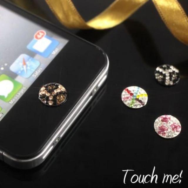 iPhone.iPod touch.iPadに♪スワロフスキー タッチボタン ホワイトレオパードA < 家電/AV  iPhone.iPod touch.iPadに♪スワロフスキー タッチボタン ホワイトレオパードA < 家電/AVの