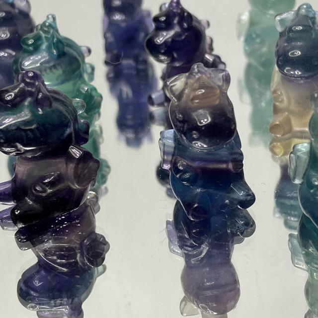 《置物》天然石フローライト ユニコーン < インテリア/ライフ  《置物》天然石フローライト ユニコーン < インテリア/ライフの