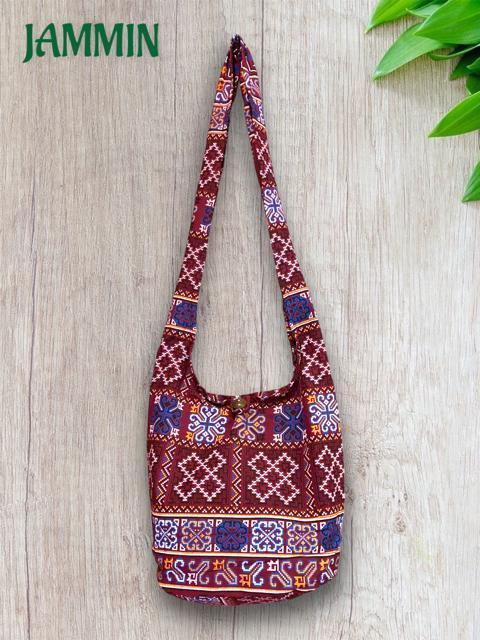 モン族刺繍柄斜め掛けバッグ アジアン 民族 エスニック ヒッピー < 女性ファッション  モン族刺繍柄斜め掛けバッグ アジアン 民族 エスニック ヒッピー < 女性ファッションの