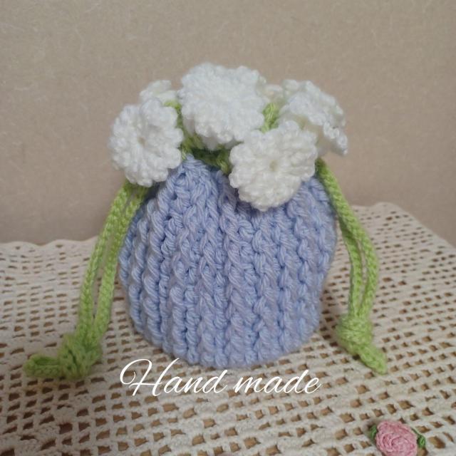 ☆Hand made☆  すずらんの巾着ポーチΒ*ライラック < 女性ファッション  ☆Hand made☆  すずらんの巾着ポーチΒ*ライラック  < 女性ファッションの