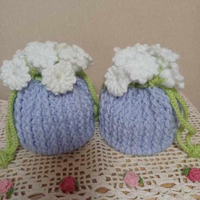 ☆Hand made☆  すずらんの巾着ポーチΒ*ライラック < 女性ファッション  ☆Hand made☆  すずらんの巾着ポーチΒ*ライラック < 女性ファッションの