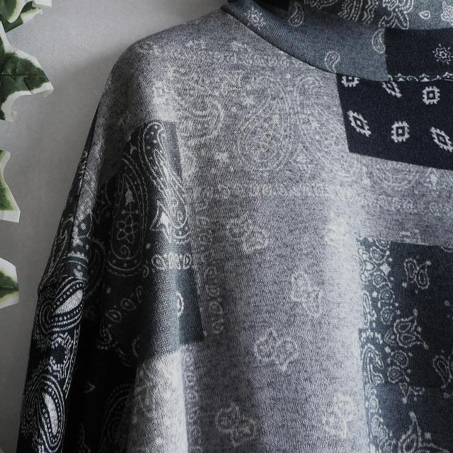 新品 a049 ML 裏起毛 あったか ワンピース グレー系 秋 冬 ペイズリー柄 レディース ゆったりタートル ストレッチ < 女性ファッション 新品 a049 ML 裏起毛 あったか ワンピース グレー系 秋 冬 ペイズリー柄 レディース ゆったりタートル ストレッチ < 女性ファッションの