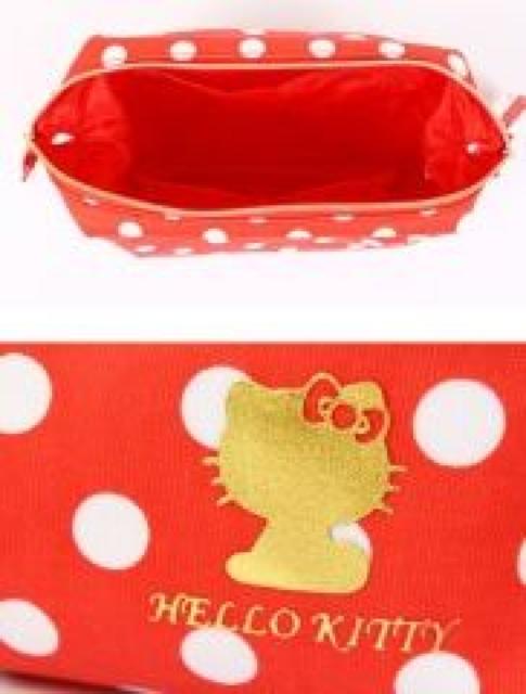 【キティ】可愛い♪ワイヤー入 ゴールドダブルジッパー ペンケース.ペンポーチ < 女性ファッション 【キティ】可愛い♪ワイヤー入 ゴールドダブルジッパー ペンケース.ペンポーチ < 女性ファッションの