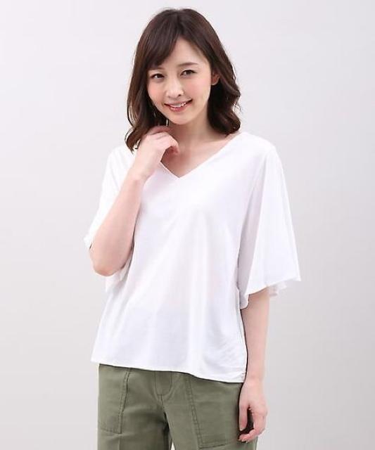 SALEセール●定価5,292円●INEDイネド【新品】ワイドスリーブ2weyカットソー●白ホワイト < ブランド SALEセール●定価5,292円●INEDイネド【新品】ワイドスリーブ2weyカットソー●白ホワイト < ブランドの