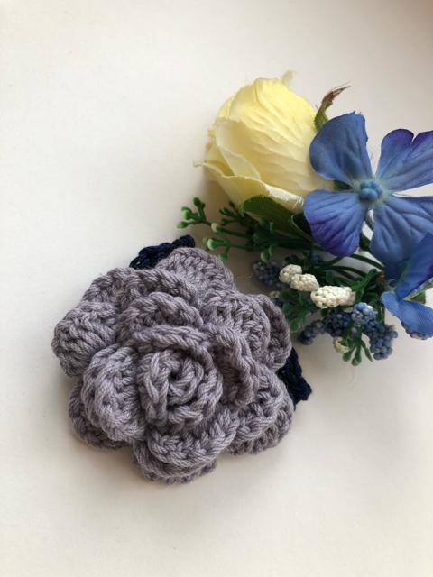 ハンドメイド ブローチ ヘアゴム 薔薇 ラベンダー アナスイ好き < 女性ファッション  ハンドメイド ブローチ ヘアゴム 薔薇 ラベンダー アナスイ好き < 女性ファッションの