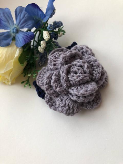 ハンドメイド ブローチ ヘアゴム 薔薇 ラベンダー アナスイ好き < 女性ファッション  ハンドメイド ブローチ ヘアゴム 薔薇 ラベンダー アナスイ好き < 女性ファッションの