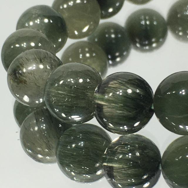 《No.174》天然石グリーンルチルクォーツ 9.6mm < 女性アクセサリー/時計  《No.174》天然石グリーンルチルクォーツ 9.6mm < 女性アクセサリー/時計の