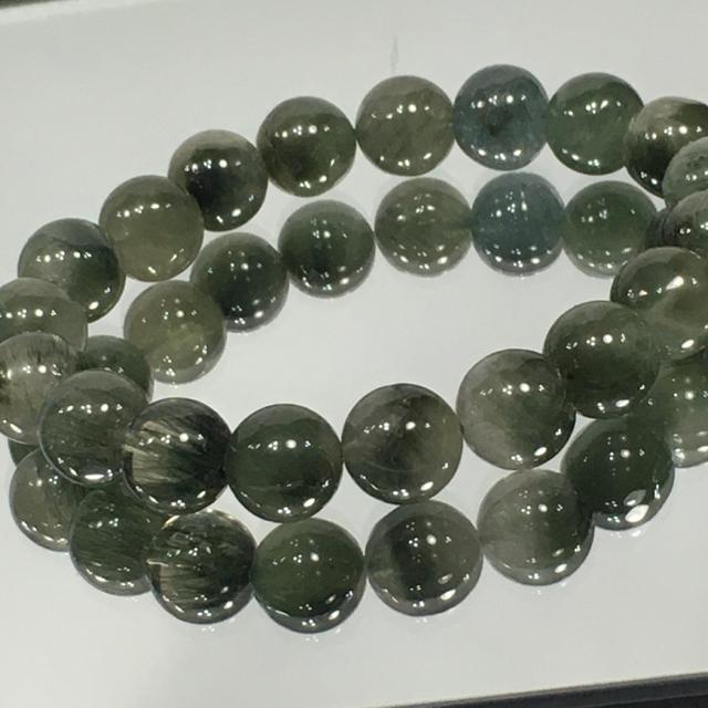 《No.174》天然石グリーンルチルクォーツ 9.6mm < 女性アクセサリー/時計  《No.174》天然石グリーンルチルクォーツ 9.6mm < 女性アクセサリー/時計の