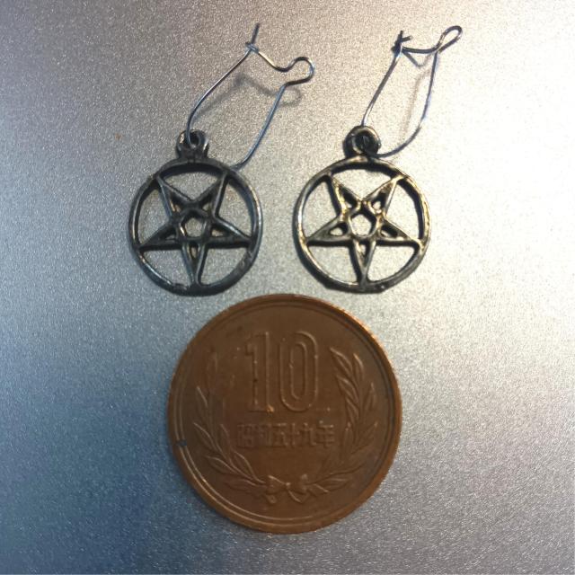 AzureGreen Inverted Pentagram pierce逆五芒星 < 女性アクセサリー/時計  AzureGreen Inverted Pentagram pierce逆五芒星 < 女性アクセサリー/時計の