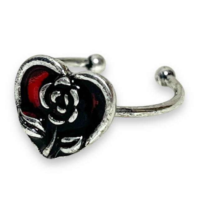 【新品】薔薇ハートデザインフリーリング < 女性アクセサリー/時計 【新品】薔薇ハートデザインフリーリング < 女性アクセサリー/時計の