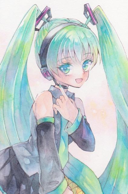 自作イラスト「ボーカロイド/初音ミク」 < アニメ/コミック/キャラクター 自作イラスト「ボーカロイド/初音ミク」 < アニメ/コミック/キャラクターの