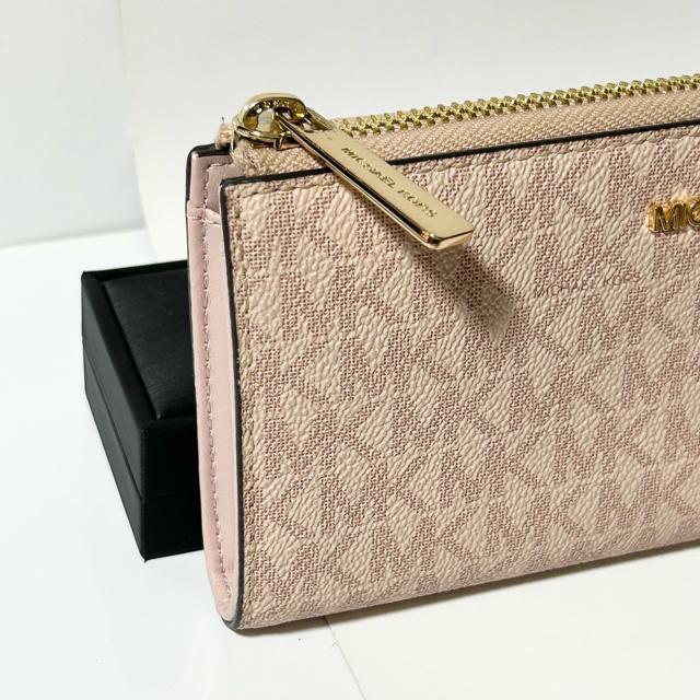 MICHAEL KORS �}�C�P���R�[�X MK�� PVC L���t�@�X�i�[ �����z �E�H���b�g �D���� ���K���� �s���N �x�[�W�� �� �u�����h�� 