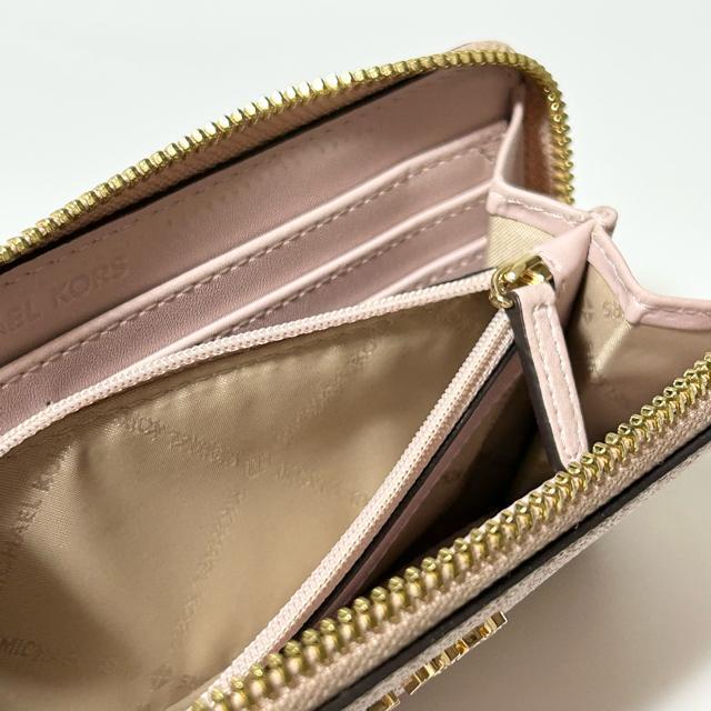 MICHAEL KORS �}�C�P���R�[�X MK�� PVC L���t�@�X�i�[ �����z �E�H���b�g �D���� ���K���� �s���N �x�[�W�� �� �u�����h�� 