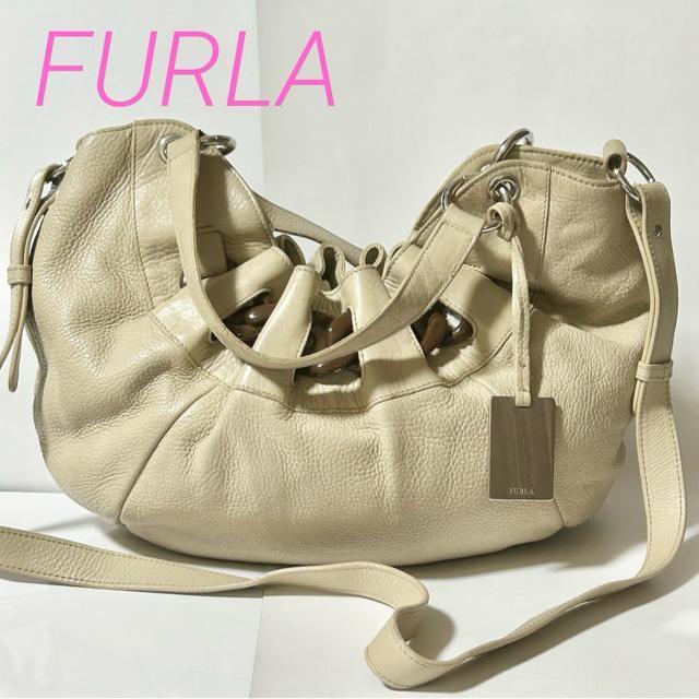 FURLA �t���� 2WAY �o�b�O �y�u���h���U�[ ��� ���|�� ���f�B�[�X �x�[�W��  �� �u�����h�� 