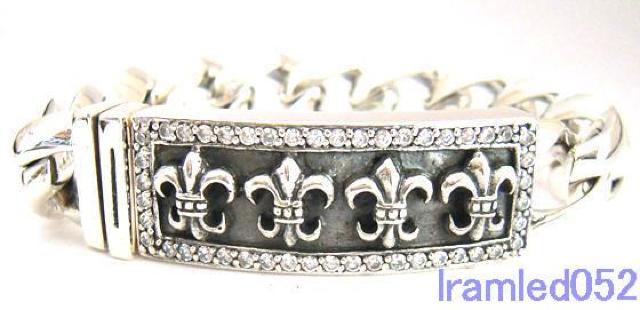 BSフレアIDブレスレットwithダイヤ シルバー925 < 男性アクセサリー/時計  BSフレアIDブレスレットwithダイヤ シルバー925  < 男性アクセサリー/時計の