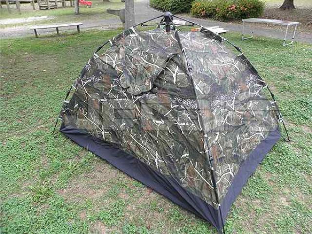 設営簡単 ドームテント 1〜3人用 200cm×150cm 迷彩カラー < レジャー/スポーツ  設営簡単 ドームテント 1〜3人用 200cm×150cm 迷彩カラー < レジャー/スポーツの