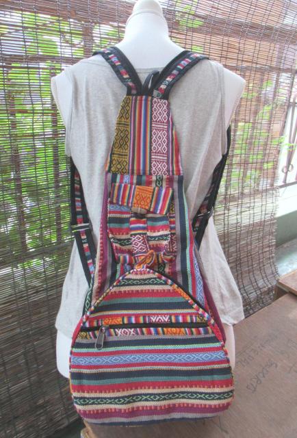 折りたためる*ネパールゲリコットンリュックサック 4 < 女性ファッション 折りたためる*ネパールゲリコットンリュックサック 4 < 女性ファッションの