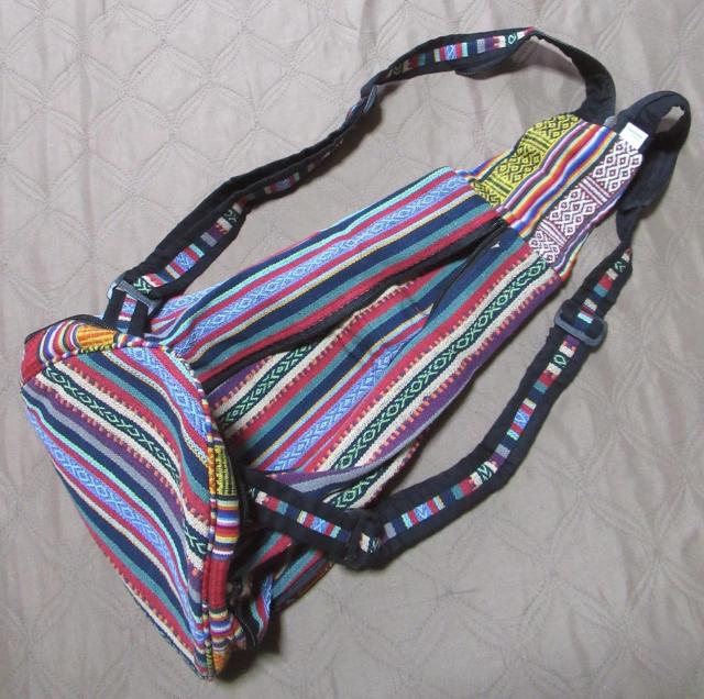 折りたためる*ネパールゲリコットンリュックサック 4 < 女性ファッション 折りたためる*ネパールゲリコットンリュックサック 4 < 女性ファッションの