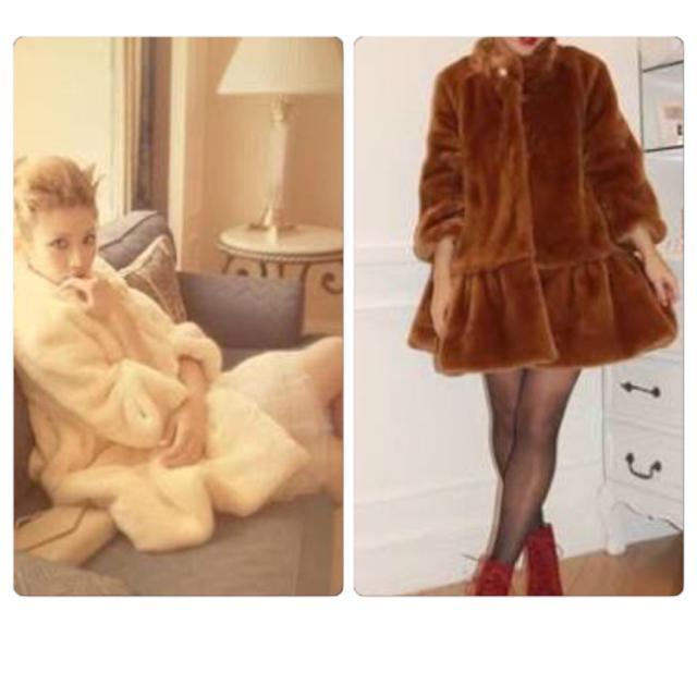 honey mi honey フェイクファーフリルコート < ブランド honey mi honey フェイクファーフリルコート < ブランドの