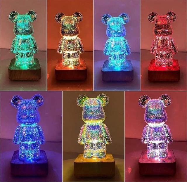 クマ ライト★プロジェクション★カラフル★ルームライト★ナイトライト★ランプ★3D★花火★七色に光り方が変わります♪ < 家電/AV  クマ ライト★プロジェクション★カラフル★ルームライト★ナイトライト★ランプ★3D★花火★七色に光り方が変わります♪ < 家電/AVの