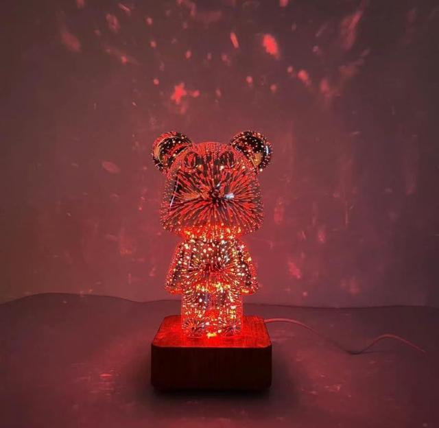 クマ ライト★プロジェクション★カラフル★ルームライト★ナイトライト★ランプ★3D★花火★七色に光り方が変わります♪ < 家電/AV  クマ ライト★プロジェクション★カラフル★ルームライト★ナイトライト★ランプ★3D★花火★七色に光り方が変わります♪ < 家電/AVの