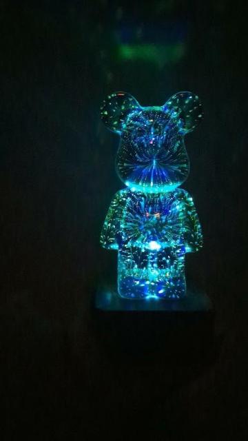 クマ ライト★プロジェクション★カラフル★ルームライト★ナイトライト★ランプ★3D★花火★七色に光り方が変わります♪ < 家電/AV  クマ ライト★プロジェクション★カラフル★ルームライト★ナイトライト★ランプ★3D★花火★七色に光り方が変わります♪ < 家電/AVの