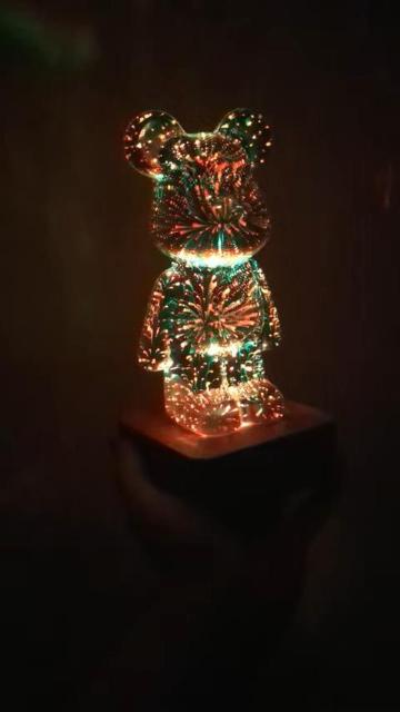 クマ ライト★プロジェクション★カラフル★ルームライト★ナイトライト★ランプ★3D★花火★七色に光り方が変わります♪ < 家電/AV  クマ ライト★プロジェクション★カラフル★ルームライト★ナイトライト★ランプ★3D★花火★七色に光り方が変わります♪ < 家電/AVの