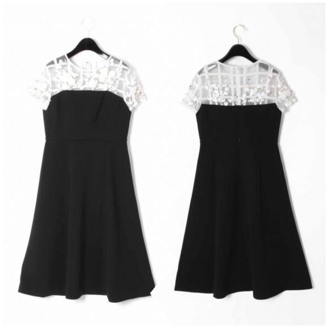 GRACECONTINENTALGRACECLASSヨークビジュードレスシルバービジューフラワーシースルーワンピース白黒銀花 < ブランド GRACECONTINENTALGRACECLASSヨークビジュードレスシルバービジューフラワーシースルーワンピース白黒銀花 < ブランドの