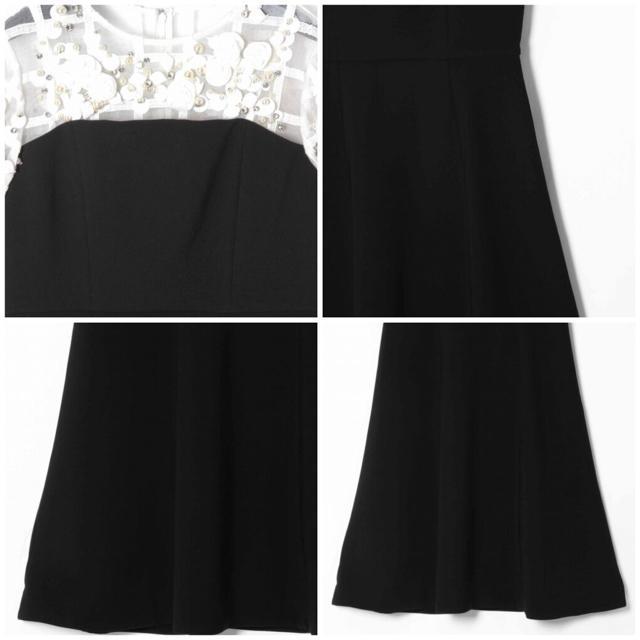 GRACECONTINENTALGRACECLASSヨークビジュードレスシルバービジューフラワーシースルーワンピース白黒銀花 < ブランド GRACECONTINENTALGRACECLASSヨークビジュードレスシルバービジューフラワーシースルーワンピース白黒銀花 < ブランドの