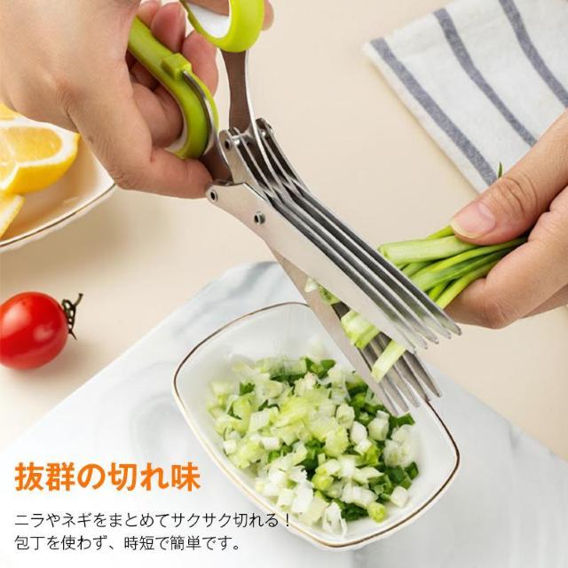 多機能 みじん切り 5枚刃 ハサミ はさみ ステンレス 錆びにくい ネギ 刻み海苔 時短 カット シュレッダー 小口切り 千切り < インテリア/ライフ 多機能 みじん切り 5枚刃 ハサミ はさみ ステンレス 錆びにくい ネギ 刻み海苔 時短 カット シュレッダー 小口切り 千切り < インテリア/ライフの
